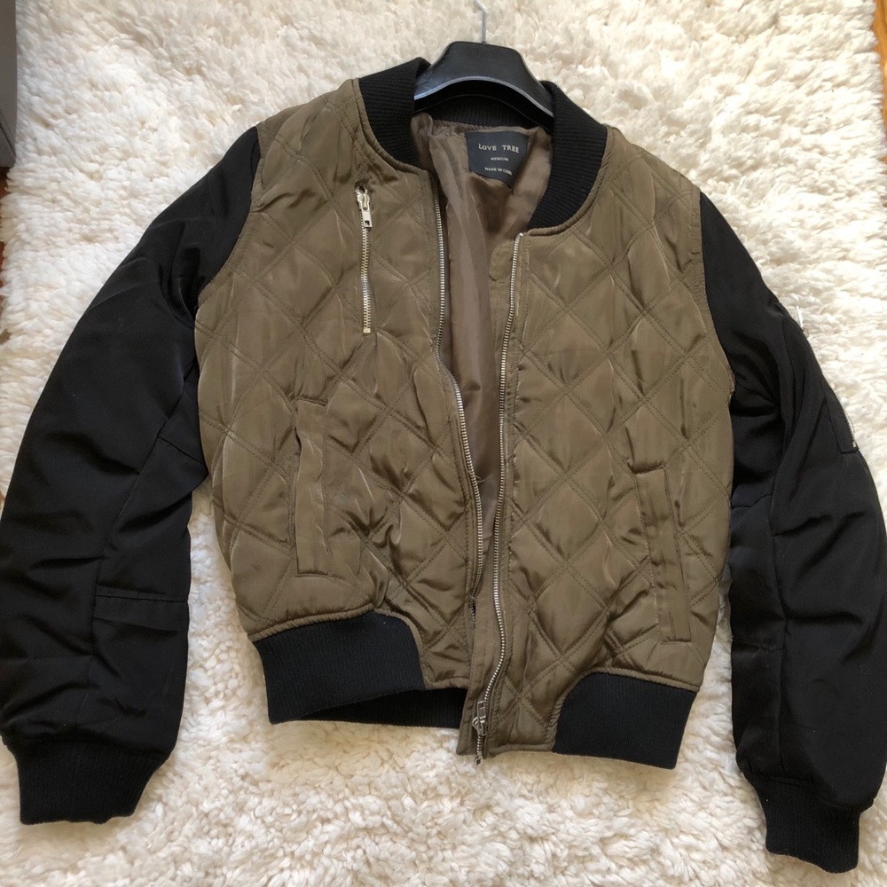 Bomber Jacket Black & Green